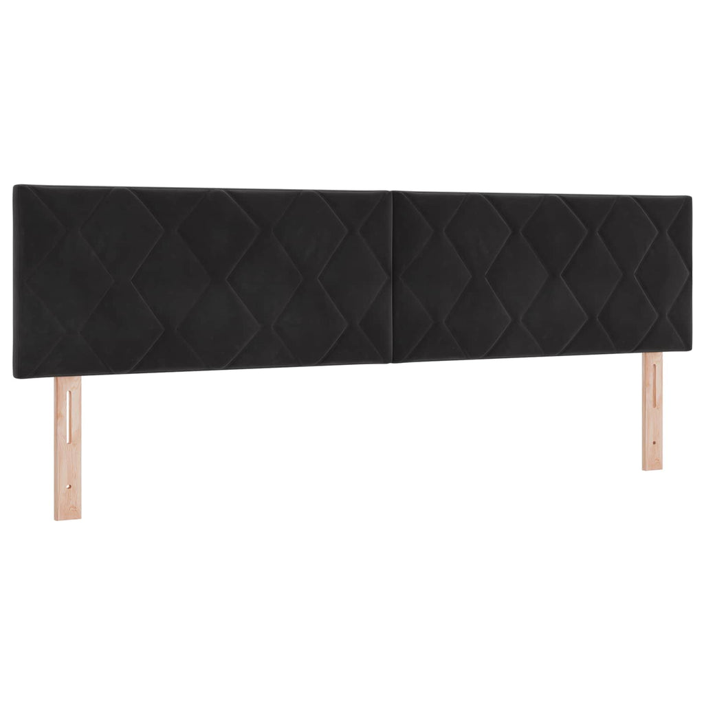 vidaXL Łóżko Box Spring z materacem i LED Czarny 180 x 200 cm Welur