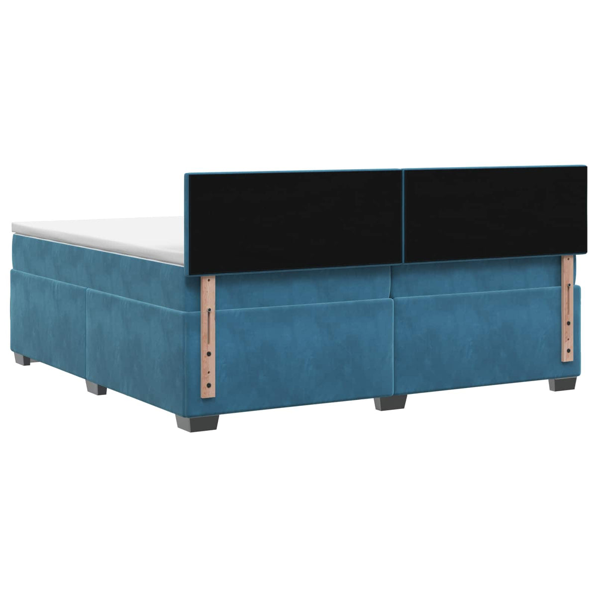 vidaXL Łóżko Box Spring z materacem i LED niebieski 200 x 200 cm Welur