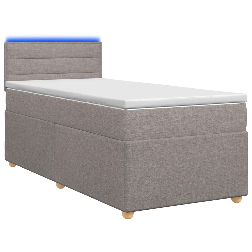 vidaXL Łóżko kontynentalne z materacem Ciemnoszary 80 x 200 cm tkanina