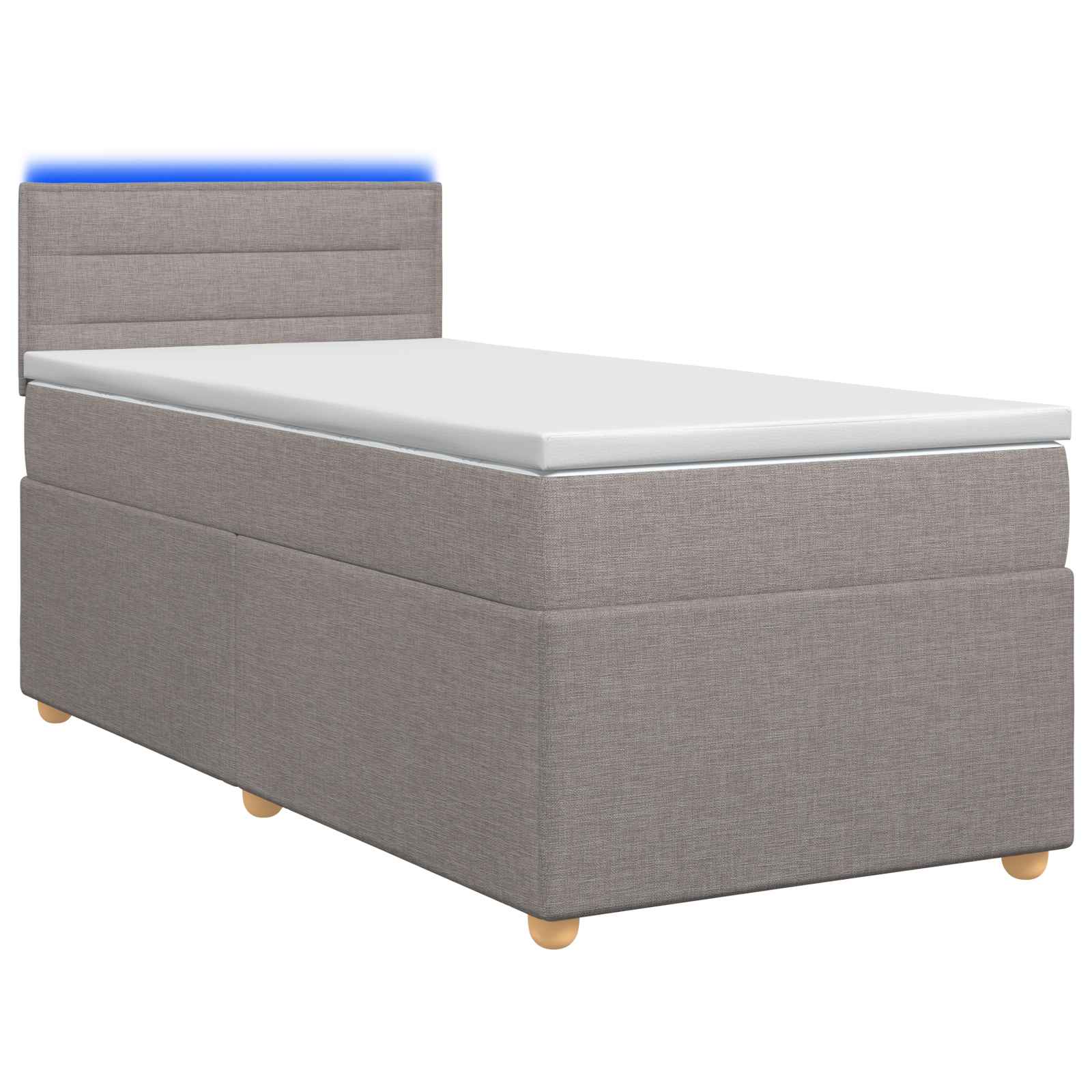 vidaXL Łóżko kontynentalne z materacem Ciemnoszary 80 x 200 cm tkanina