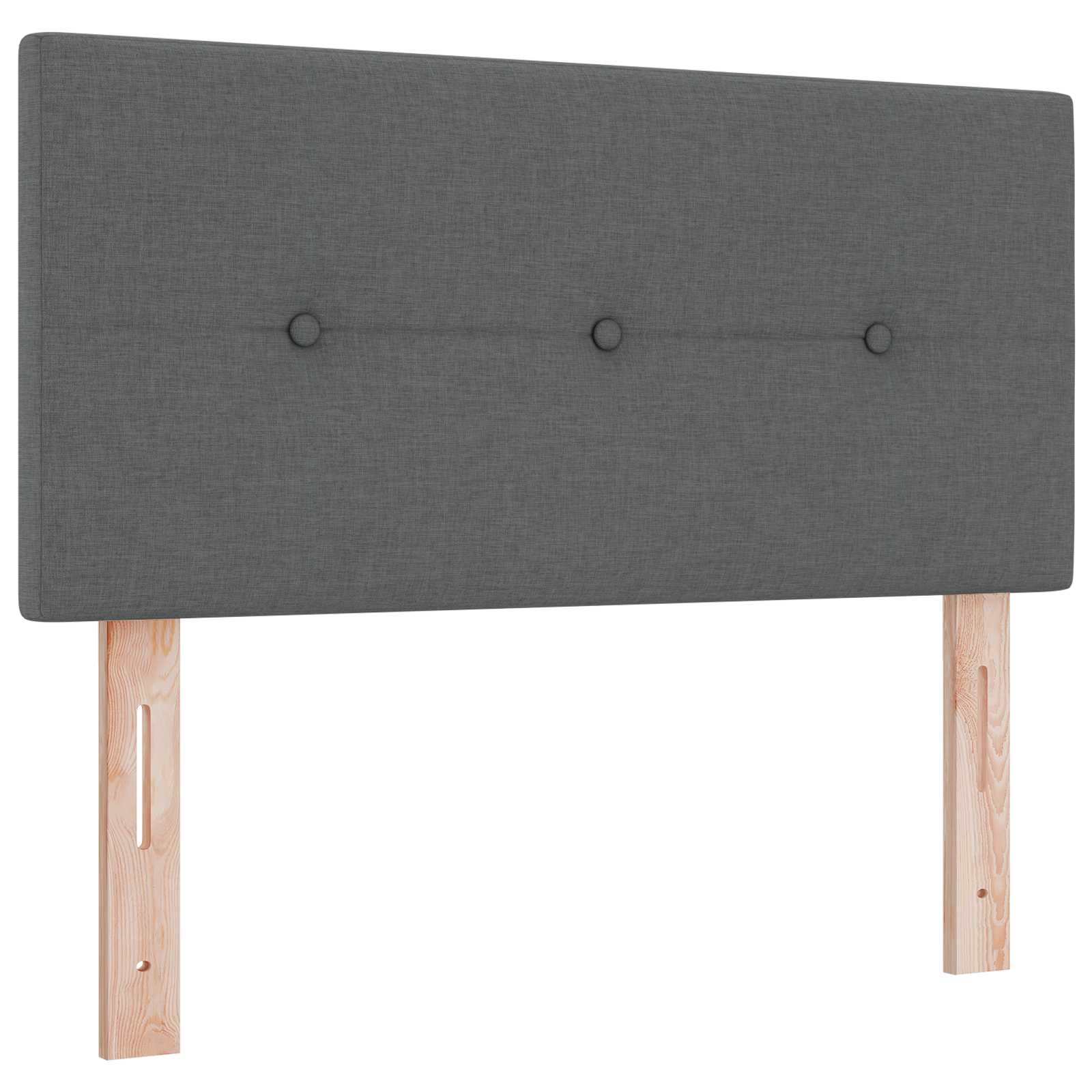 vidaXL Łóżko kontynentalne z materacem ciemnoszary 100 x 200 cm