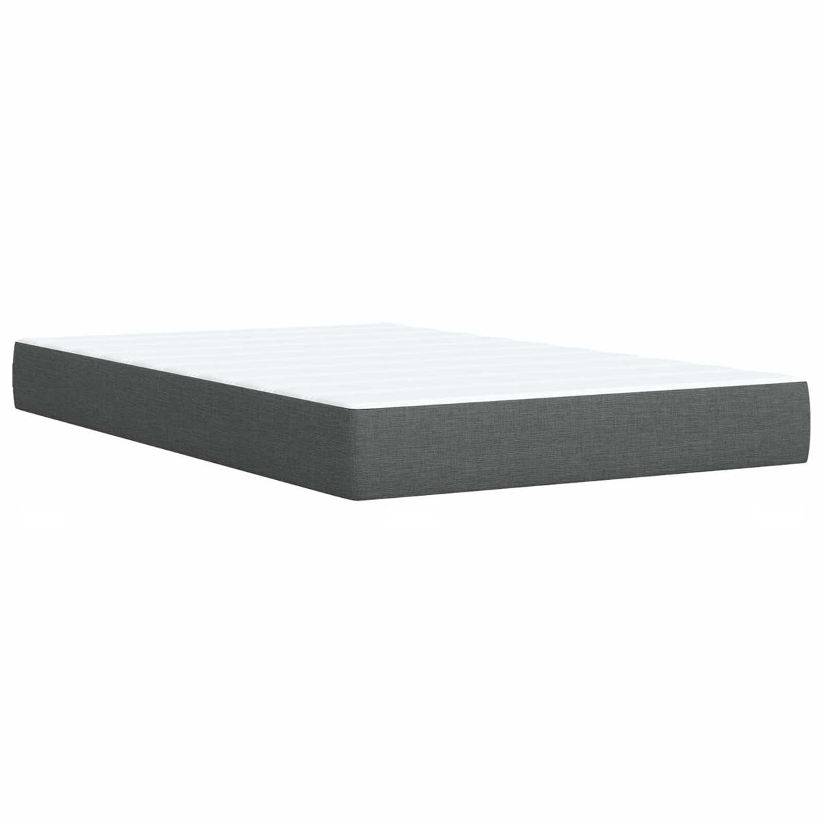 vidaXL Łóżko kontynentalne z materacem ciemnoszary 120 x 200 cm