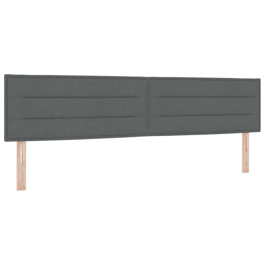 vidaXL Łóżko kontynentalne z materacem ciemnoszary 200 x 200 cm