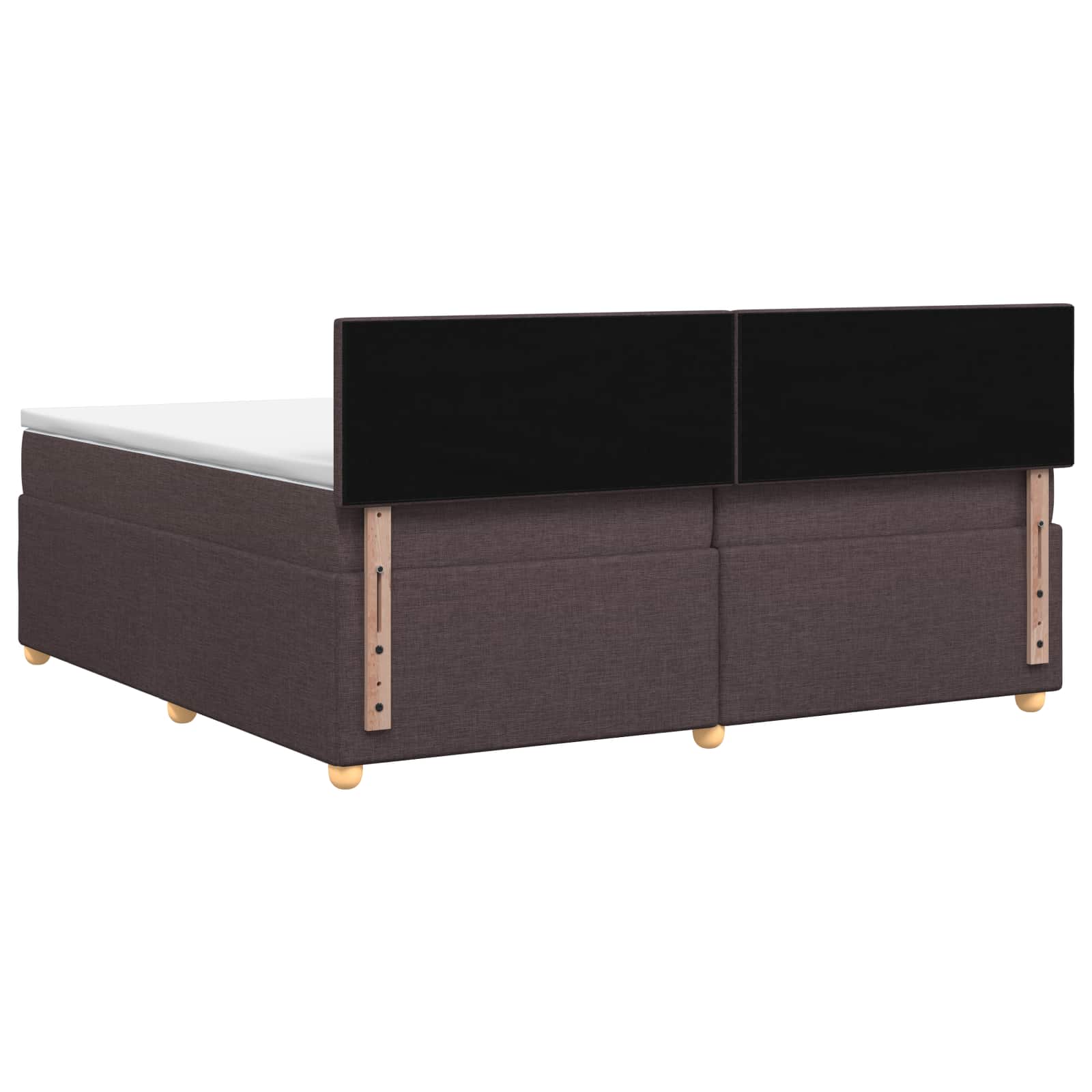 vidaXL Łóżko kontynentalne z materacem Ciemny brąz 200 x 200 cm