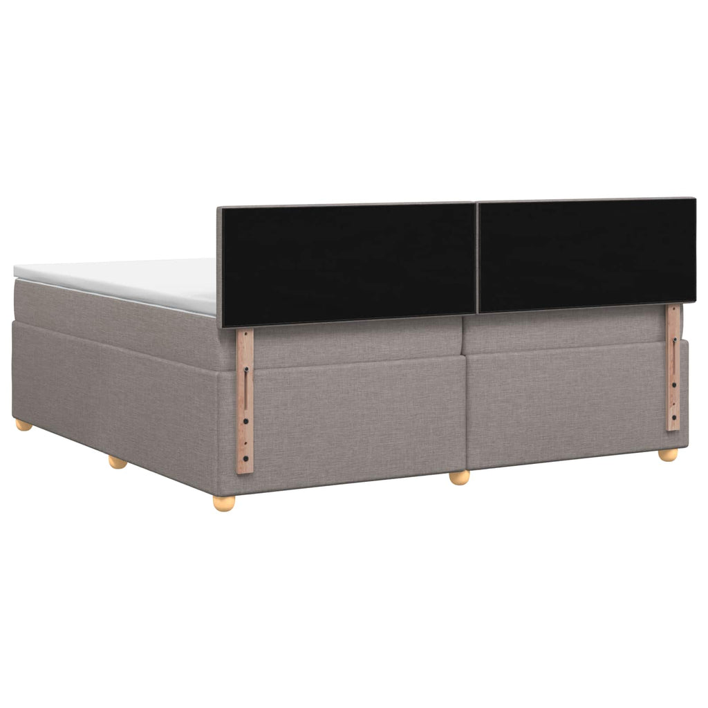 vidaXL Łóżko kontynentalne z materacem Ciemnoszary 200 x 200 cm