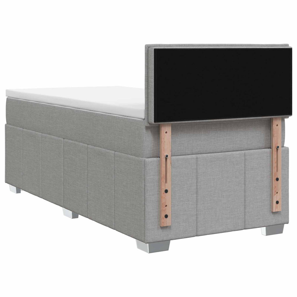 vidaXL Łóżko kontynentalne z materacem jasnoszary 80 x 200 cm tkanina