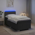 vidaXL Łóżko Box Spring z materacem i LED ciemnoszary 90 x 190 cm