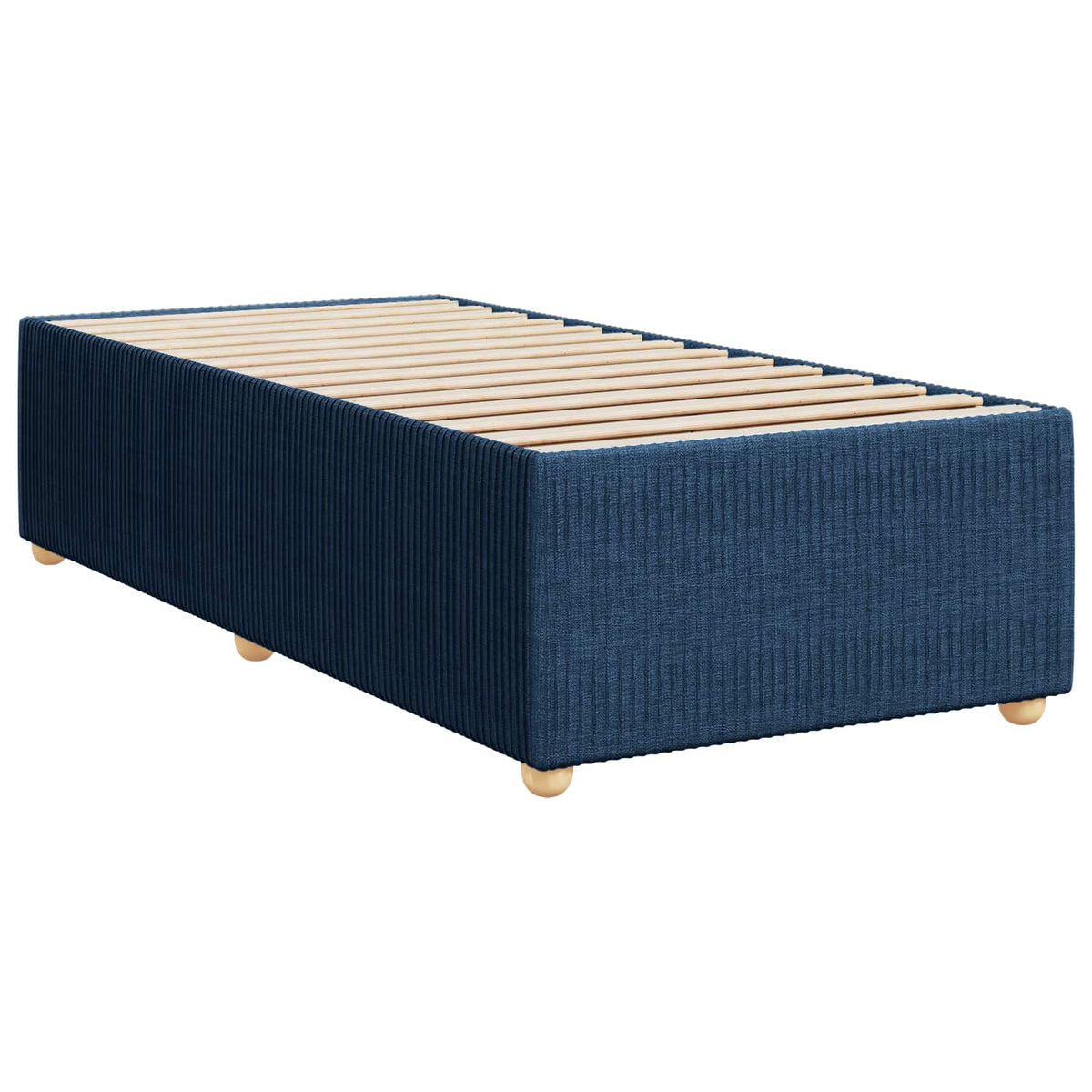 vidaXL Łóżko kontynentalne z materacem niebieski 90 x 190 cm tkanina