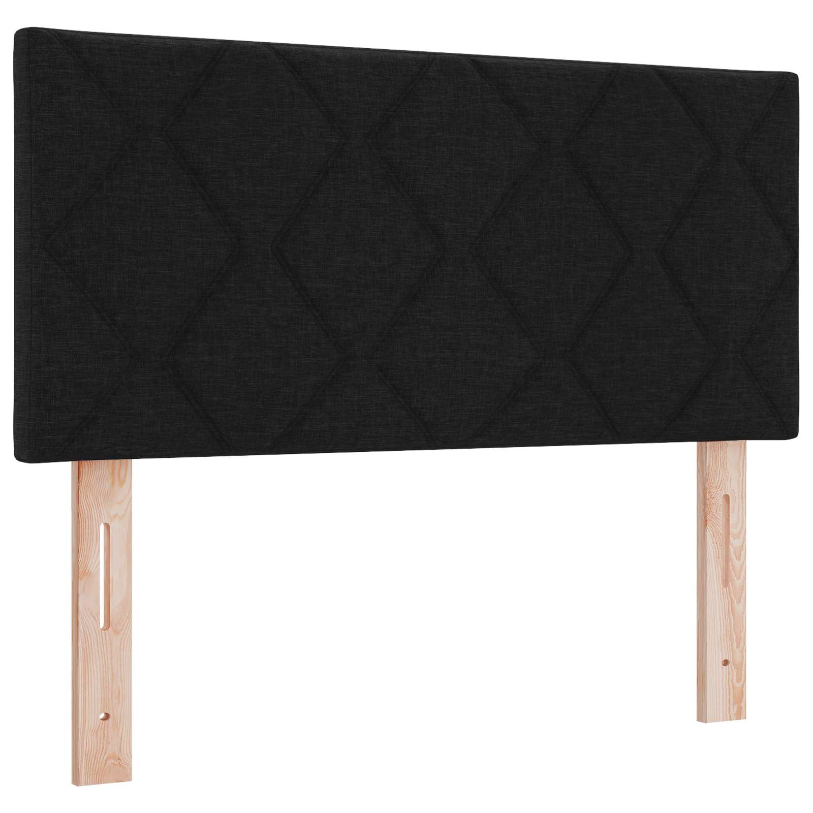 vidaXL Łóżko kontynentalne z materacem Czarny 90 x 190 cm tkanina