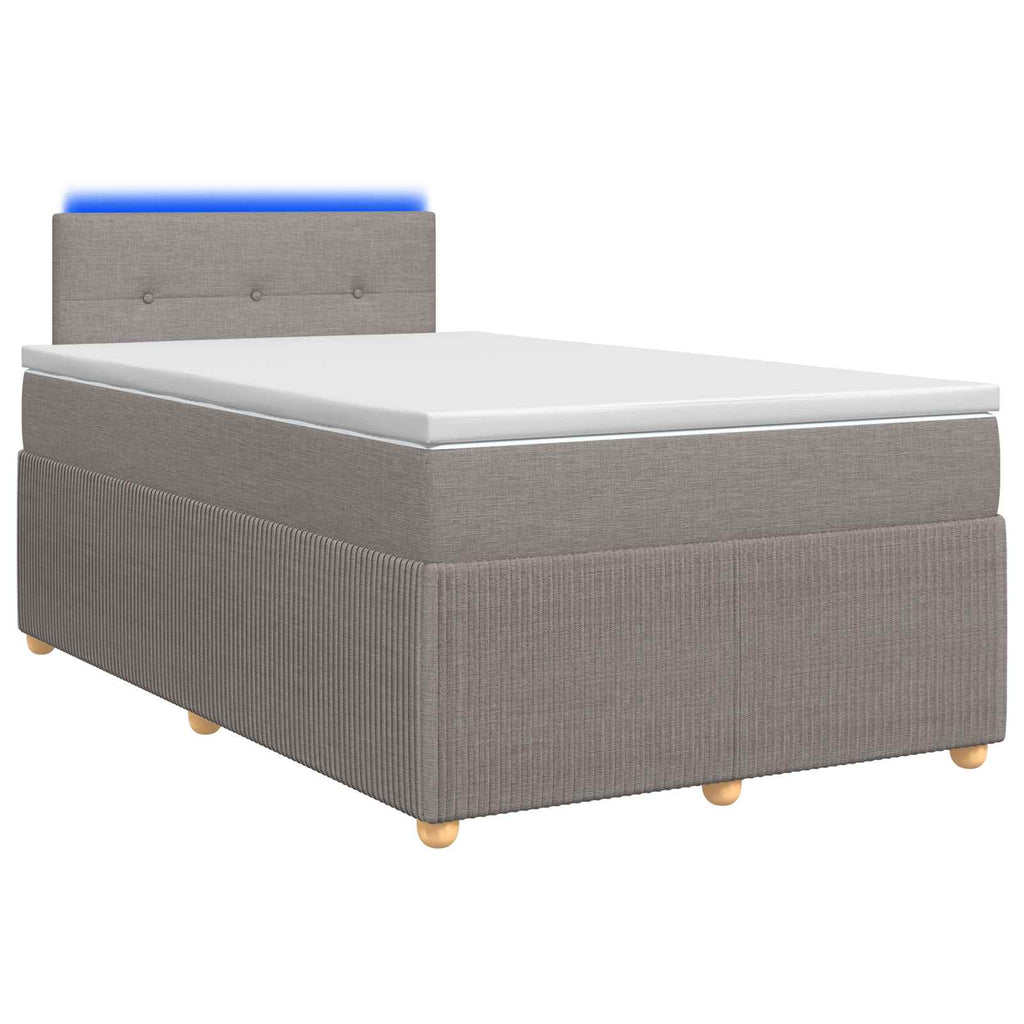 vidaXL Łóżko kontynentalne z materacem Ciemnoszary 120 x 200 cm