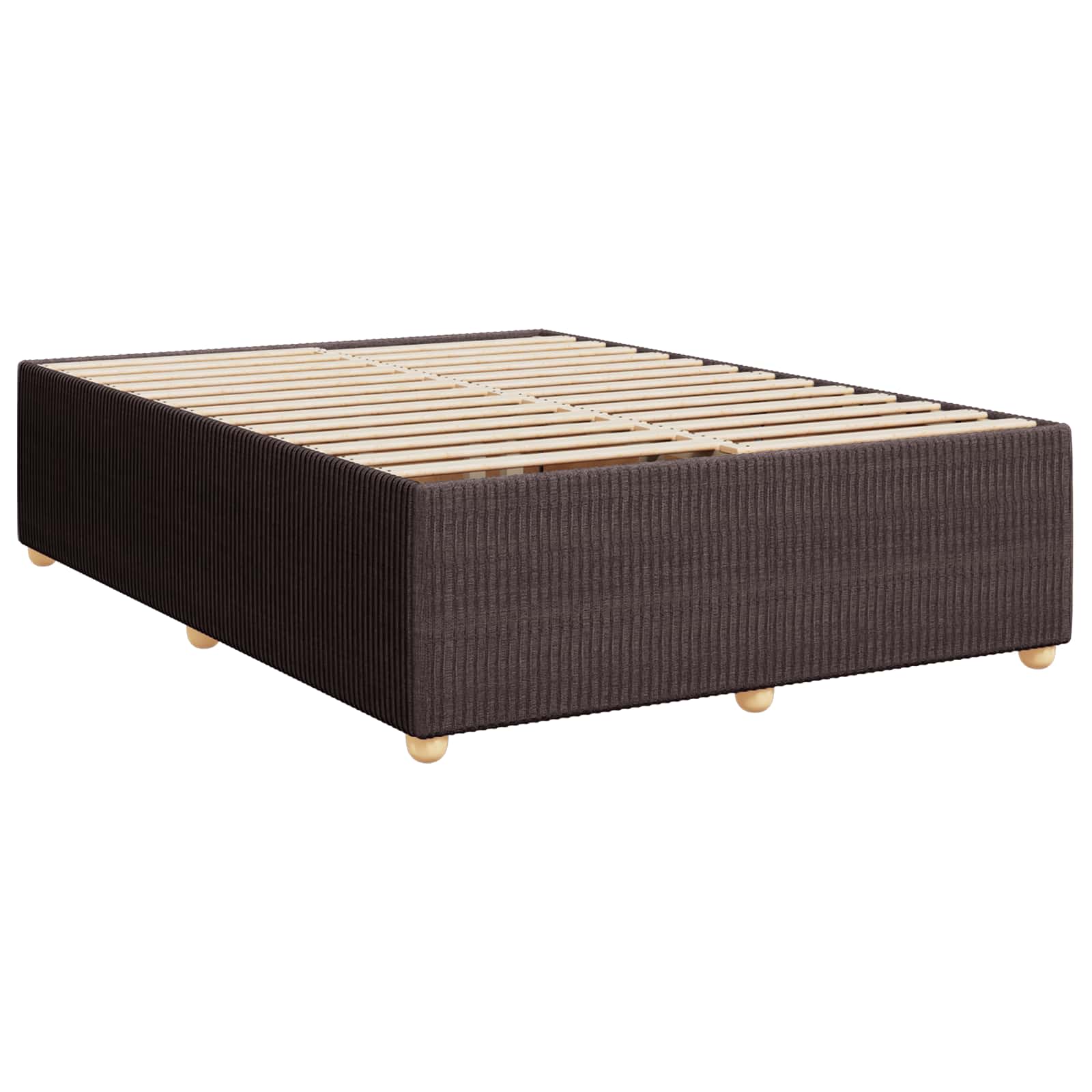 vidaXL Łóżko kontynentalne z materacem Ciemny brąz 140 x 190 cm