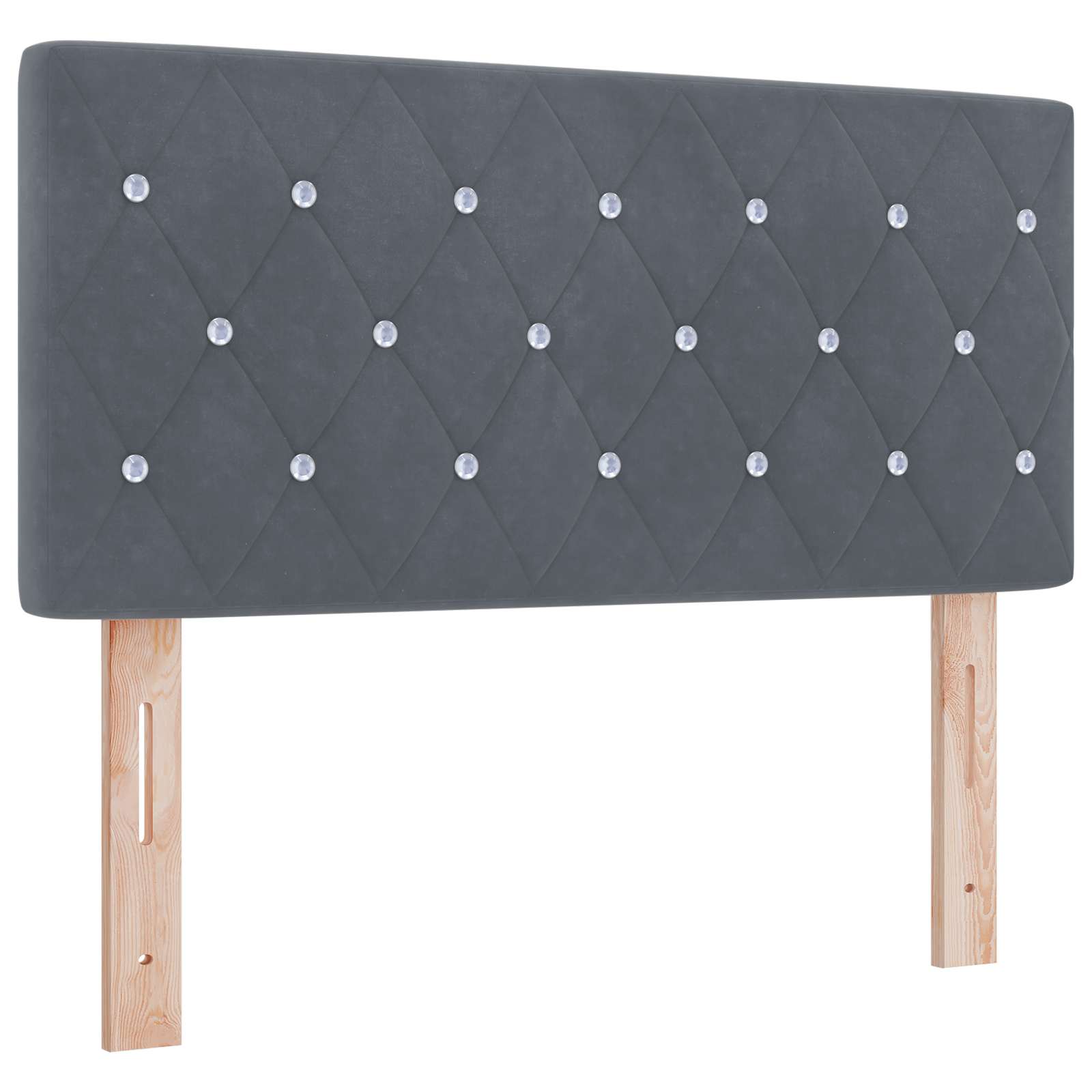 vidaXL Łóżko Box Spring z materacem i LED ciemnoszary 90 x 190 cm