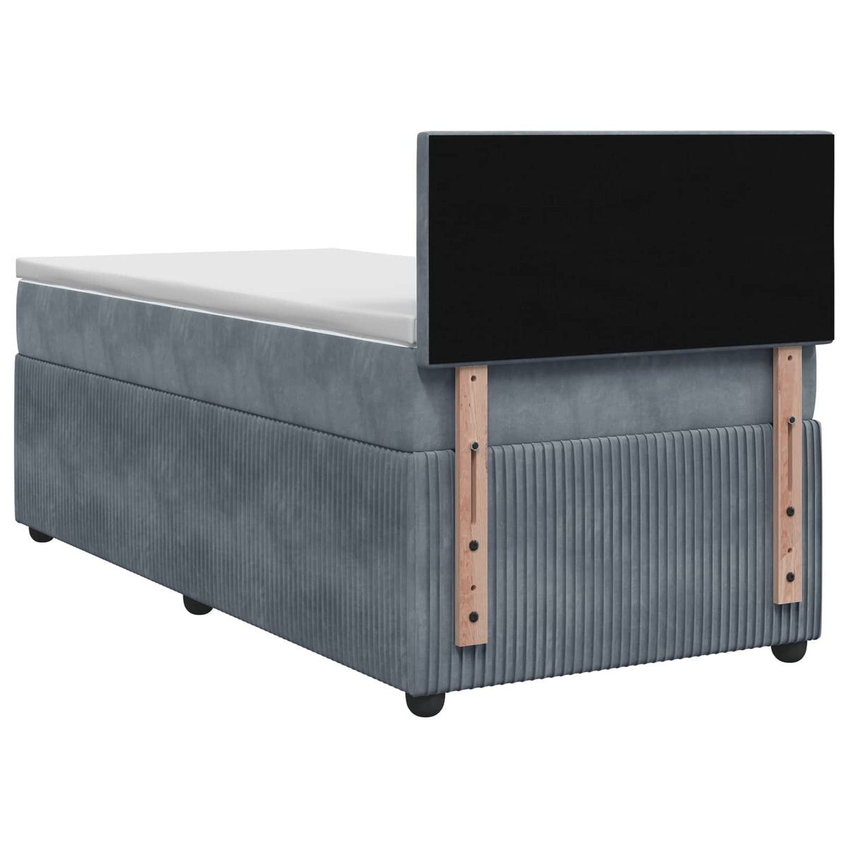 vidaXL Łóżko Box Spring z materacem i LED ciemnoszary 90 x 190 cm