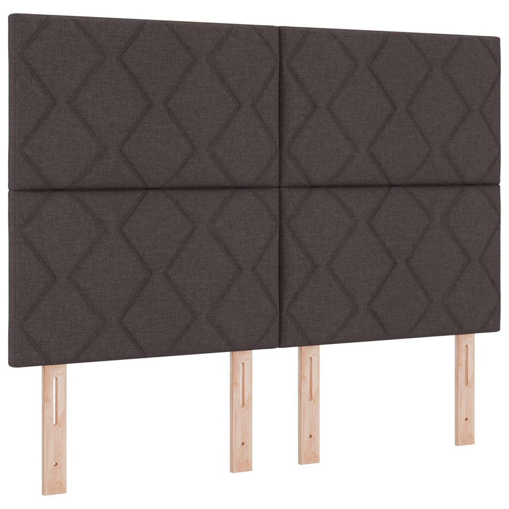 vidaXL Łóżko kontynentalne z materacem Ciemny brąz 140 x 190 cm