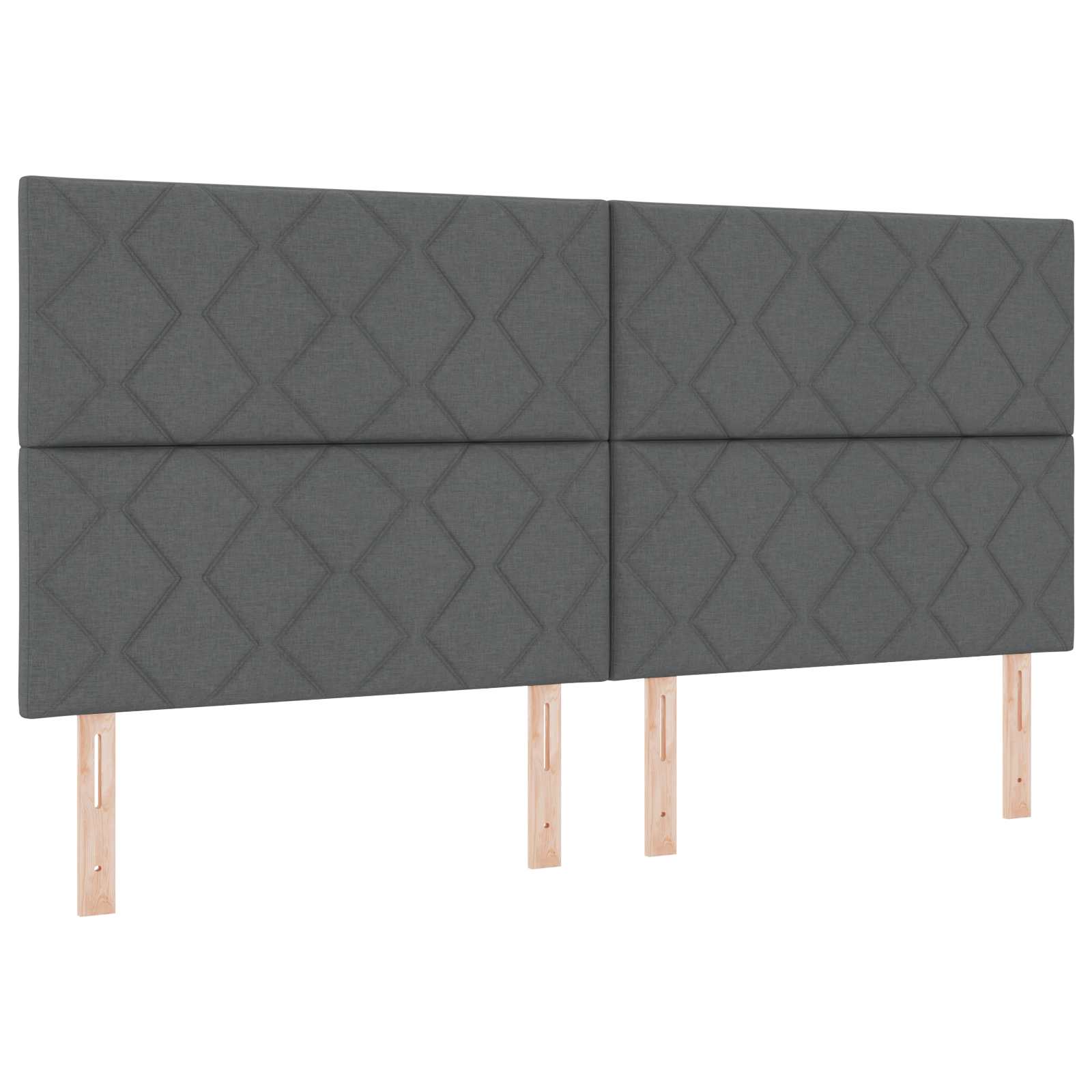 vidaXL Łóżko kontynentalne z materacem ciemnoszary 200 x 200 cm