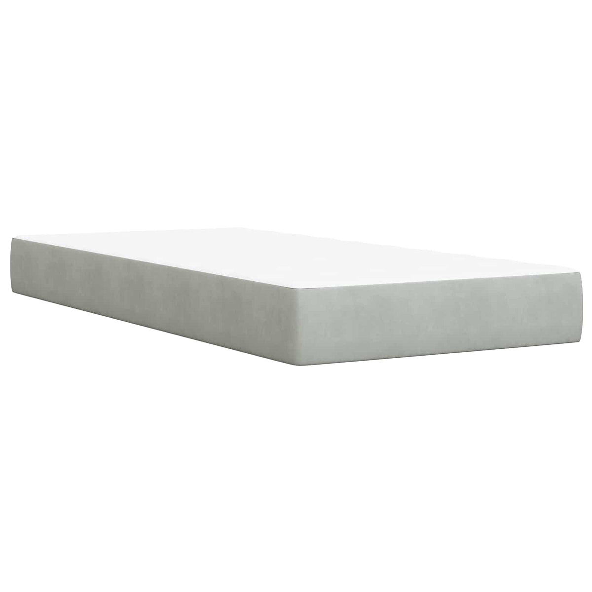 vidaXL Łóżko kontynentalne z materacem jasnoszary 80 x 200 cm Welur