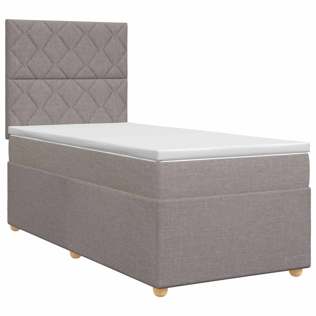 vidaXL Łóżko kontynentalne z materacem Ciemnoszary 80 x 200 cm tkanina