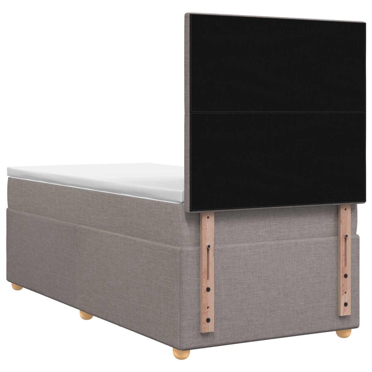 vidaXL Łóżko kontynentalne z materacem Ciemnoszary 80 x 200 cm tkanina