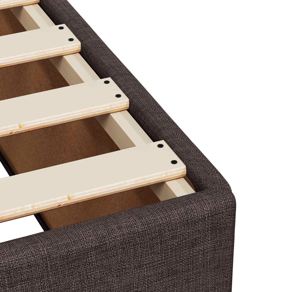 vidaXL Łóżko kontynentalne z materacem Ciemny brąz 100 x 200 cm