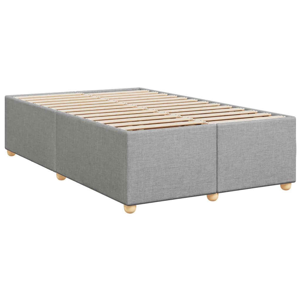 vidaXL Łóżko kontynentalne z materacem jasnoszary 120 x 200 cm tkanina