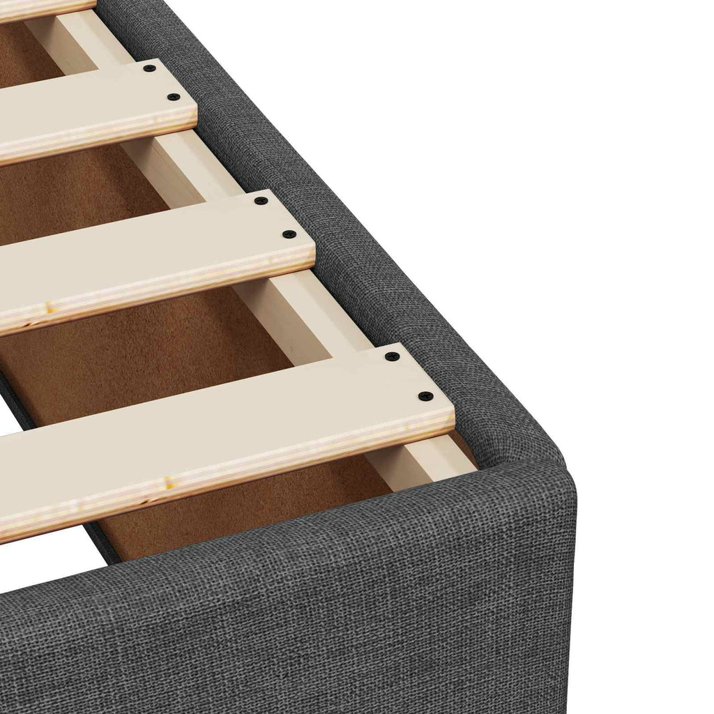 vidaXL Łóżko kontynentalne z materacem ciemnoszary 180 x 200 cm