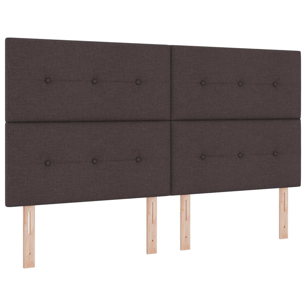 vidaXL Łóżko kontynentalne z materacem Ciemny brąz 180 x 200 cm