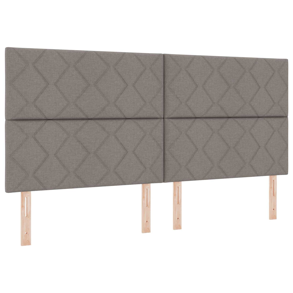 vidaXL Łóżko kontynentalne z materacem Ciemnoszary 200 x 200 cm