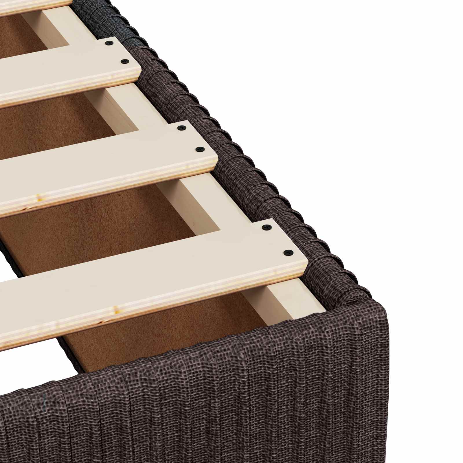 vidaXL Łóżko kontynentalne z materacem Ciemny brąz 90 x 200 cm tkanina