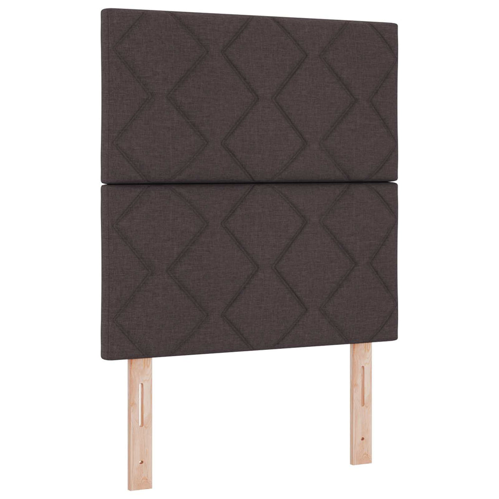 vidaXL Łóżko kontynentalne z materacem Ciemny brąz 100 x 200 cm