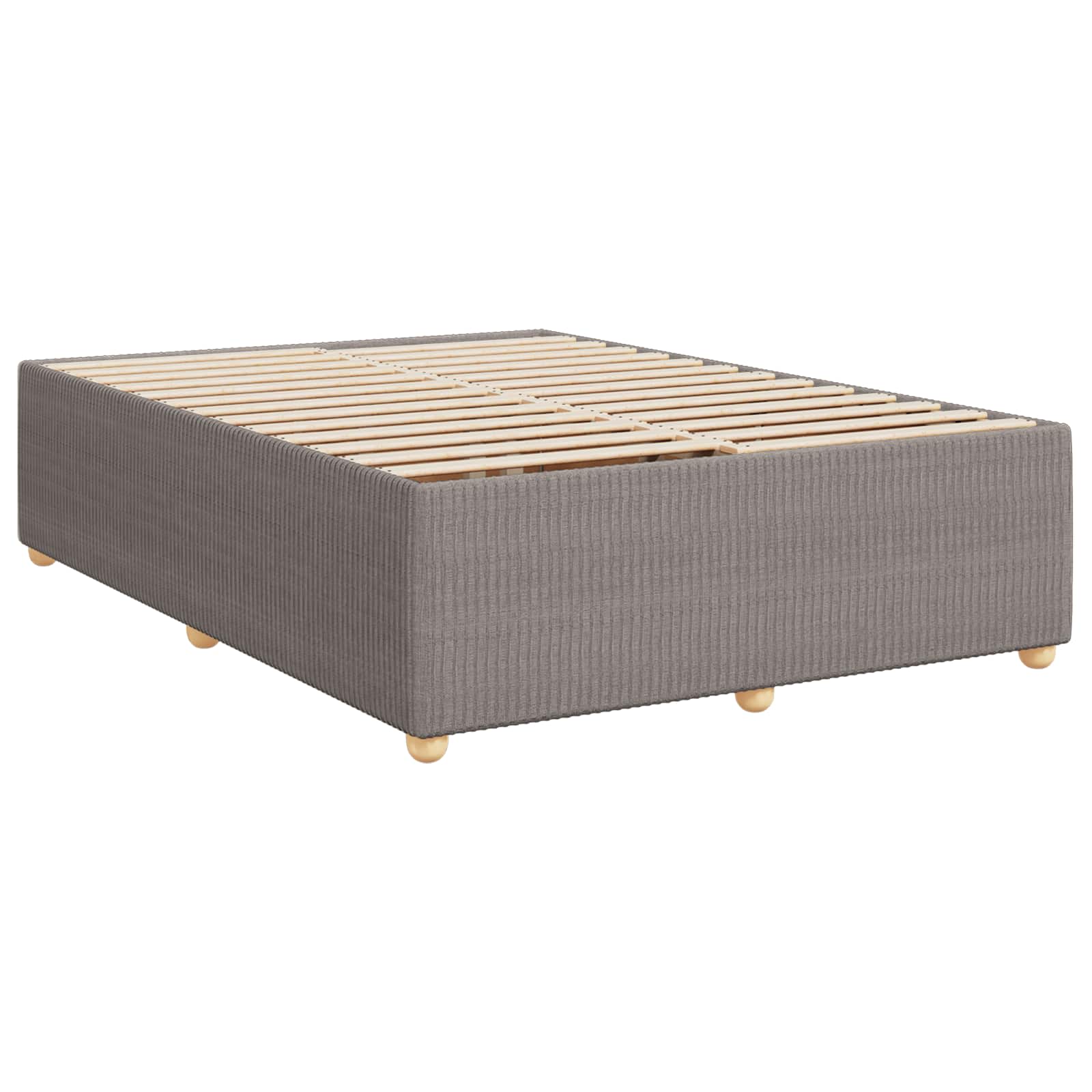vidaXL Łóżko kontynentalne z materacem Ciemnoszary 140 x 200 cm