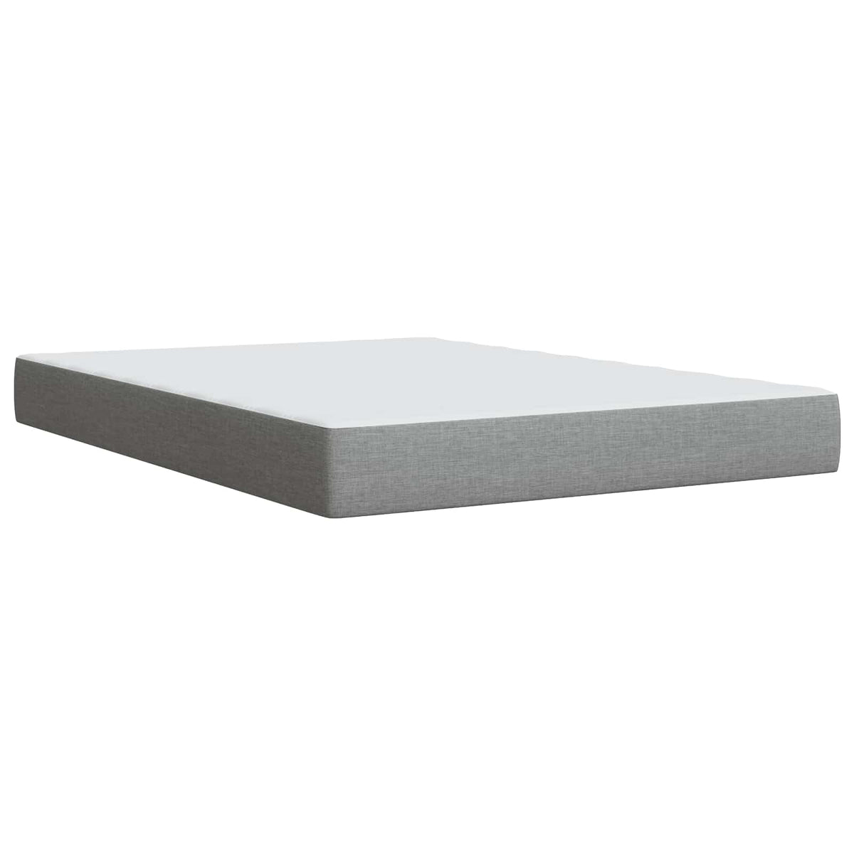 vidaXL Łóżko kontynentalne z materacem jasnoszary 160 x 200 cm tkanina