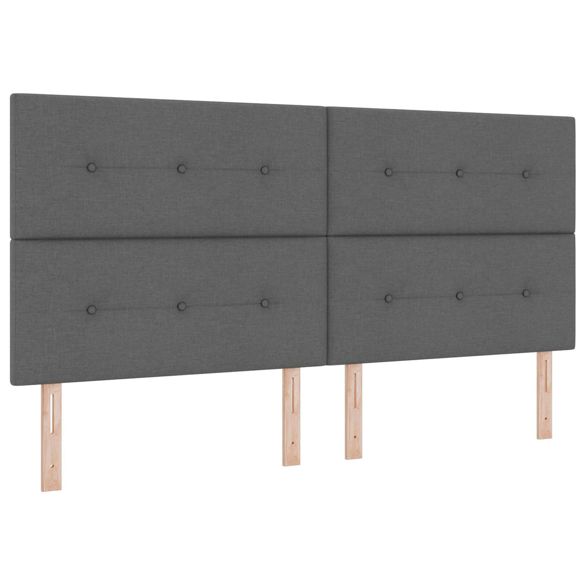 vidaXL Łóżko kontynentalne z materacem ciemnoszary 200 x 200 cm