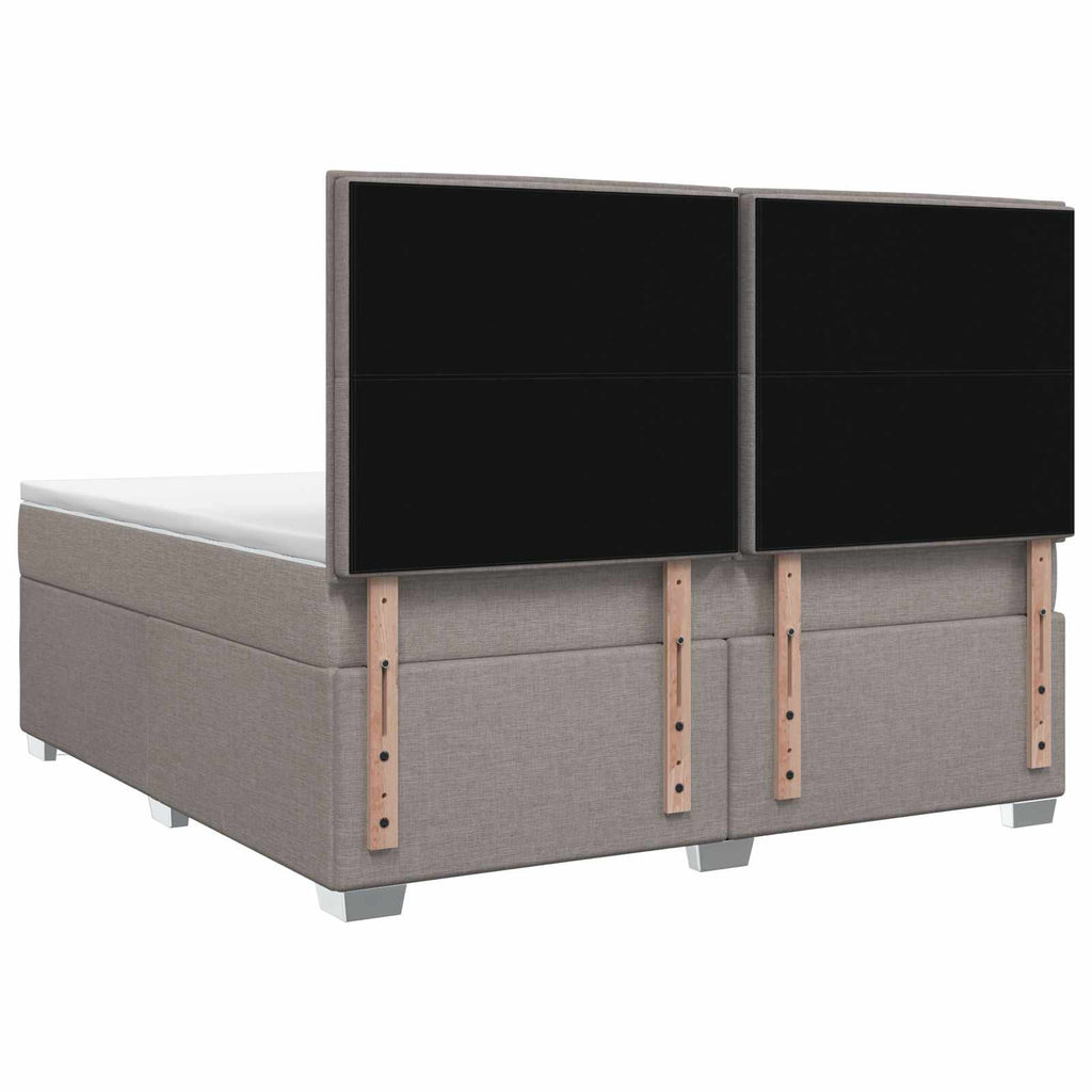 vidaXL Łóżko kontynentalne z materacem Ciemnoszary 140 x 190 cm