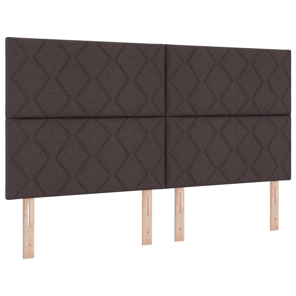 vidaXL Łóżko kontynentalne z materacem Ciemny brąz 180 x 200 cm