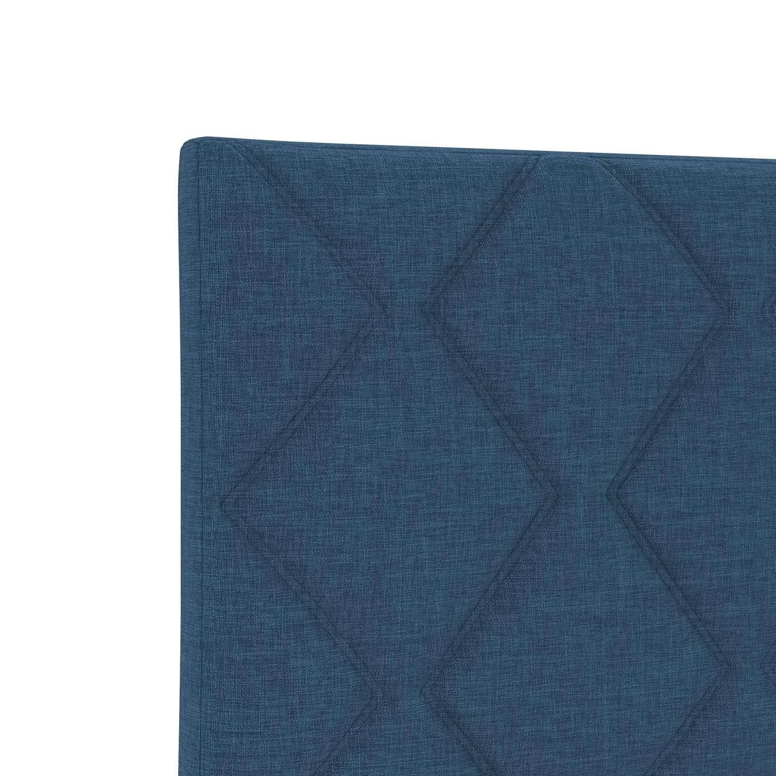 vidaXL Łóżko kontynentalne z materacem niebieski 180 x 200 cm tkanina