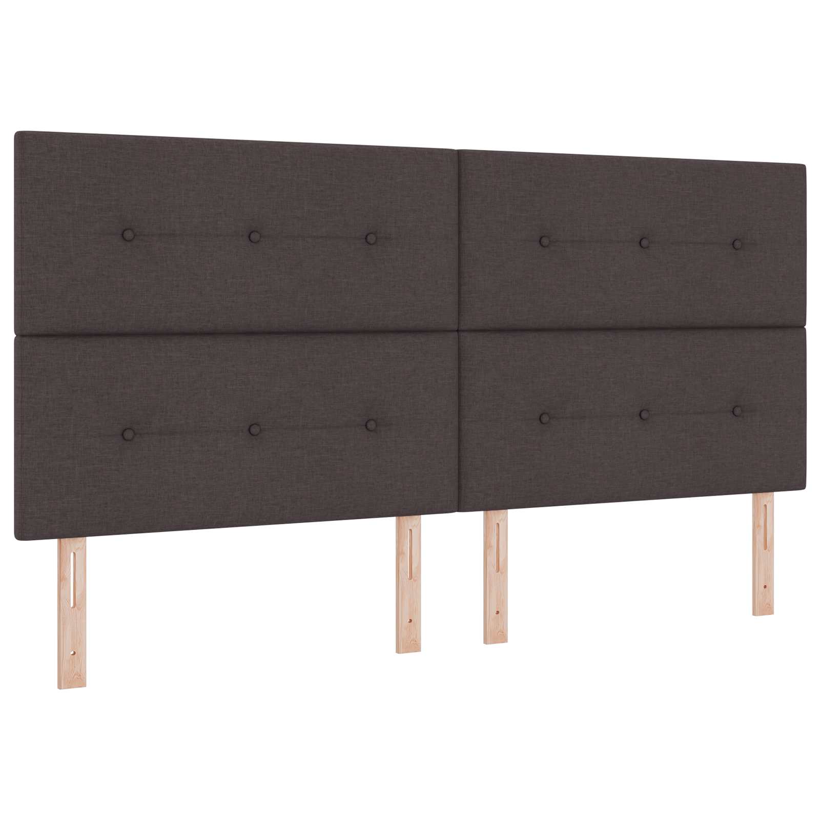 vidaXL Łóżko kontynentalne z materacem Ciemny brąz 200 x 200 cm