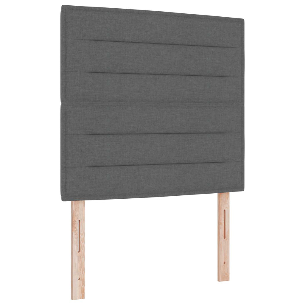 vidaXL Łóżko Box Spring z materacem i LED ciemnoszary 90 x 190 cm
