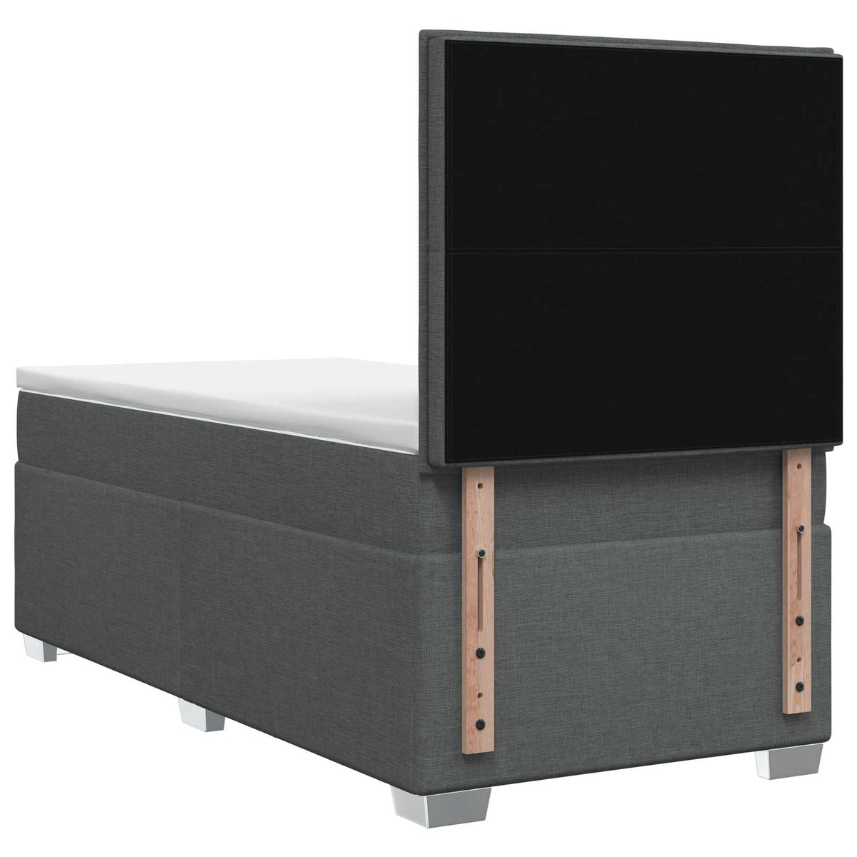 vidaXL Łóżko Box Spring z materacem i LED ciemnoszary 90 x 190 cm