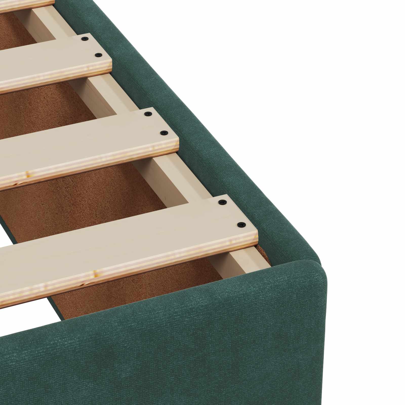 vidaXL Łóżko kontynentalne z materacem Ciemnozielony 100 x 200 cm