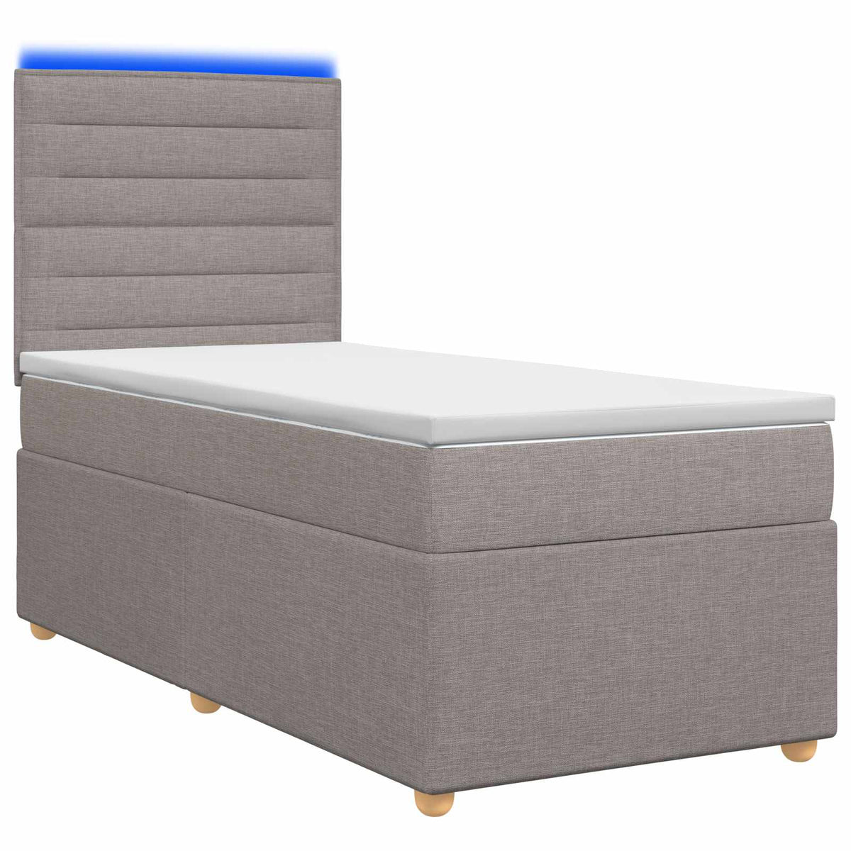 vidaXL Łóżko kontynentalne z materacem Ciemnoszary 80 x 200 cm tkanina