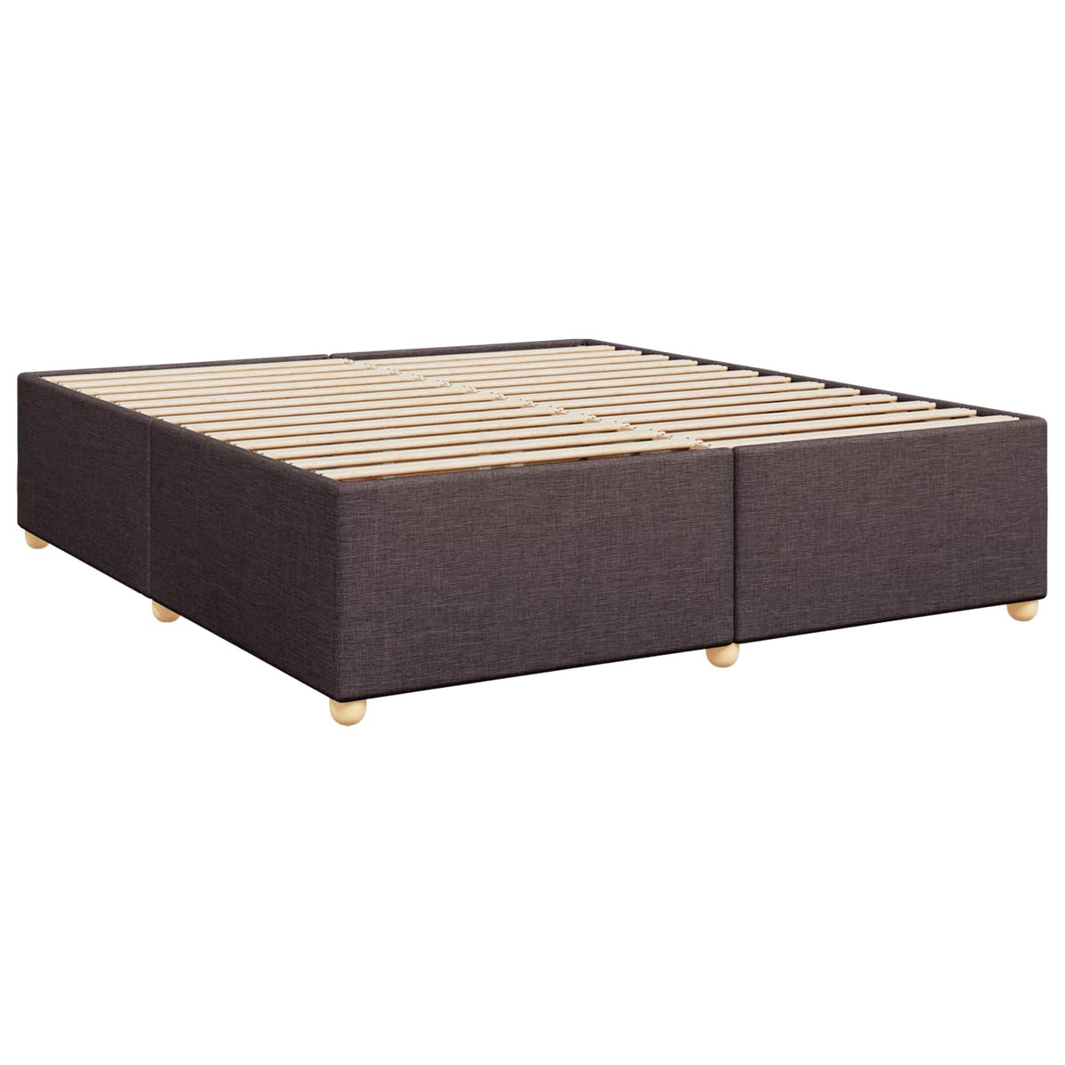 vidaXL Łóżko kontynentalne z materacem Ciemny brąz 180 x 200 cm