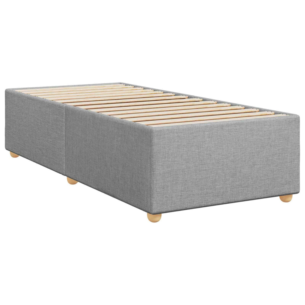 vidaXL Łóżko z box spring LED z materacem jasnoszary 90 x 190 cm