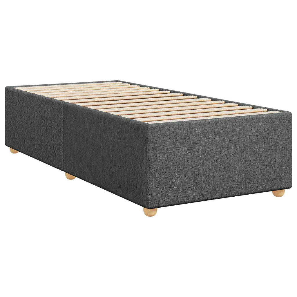 vidaXL Łóżko z box spring LED z materacem ciemnoszary 90 x 190 cm