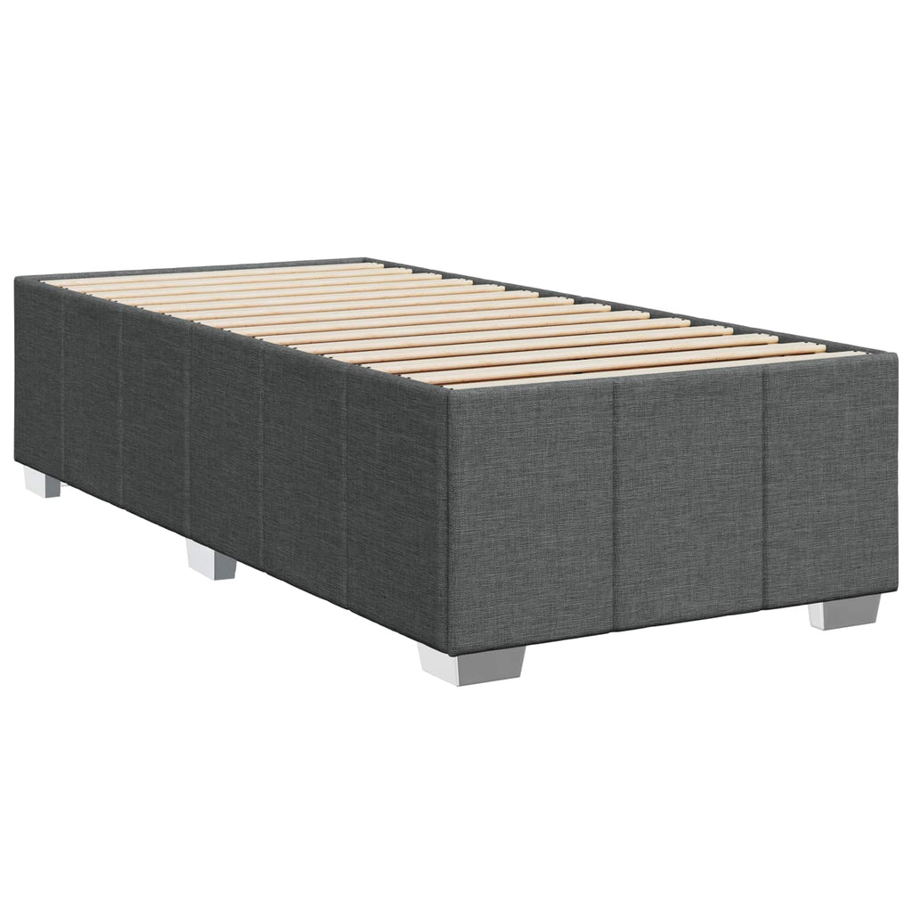 vidaXL Łóżko z box spring LED z materacem ciemnoszary 80 x 200 cm