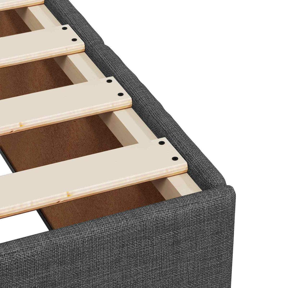 vidaXL Łóżko z box spring LED z materacem ciemnoszary 90 x 190 cm