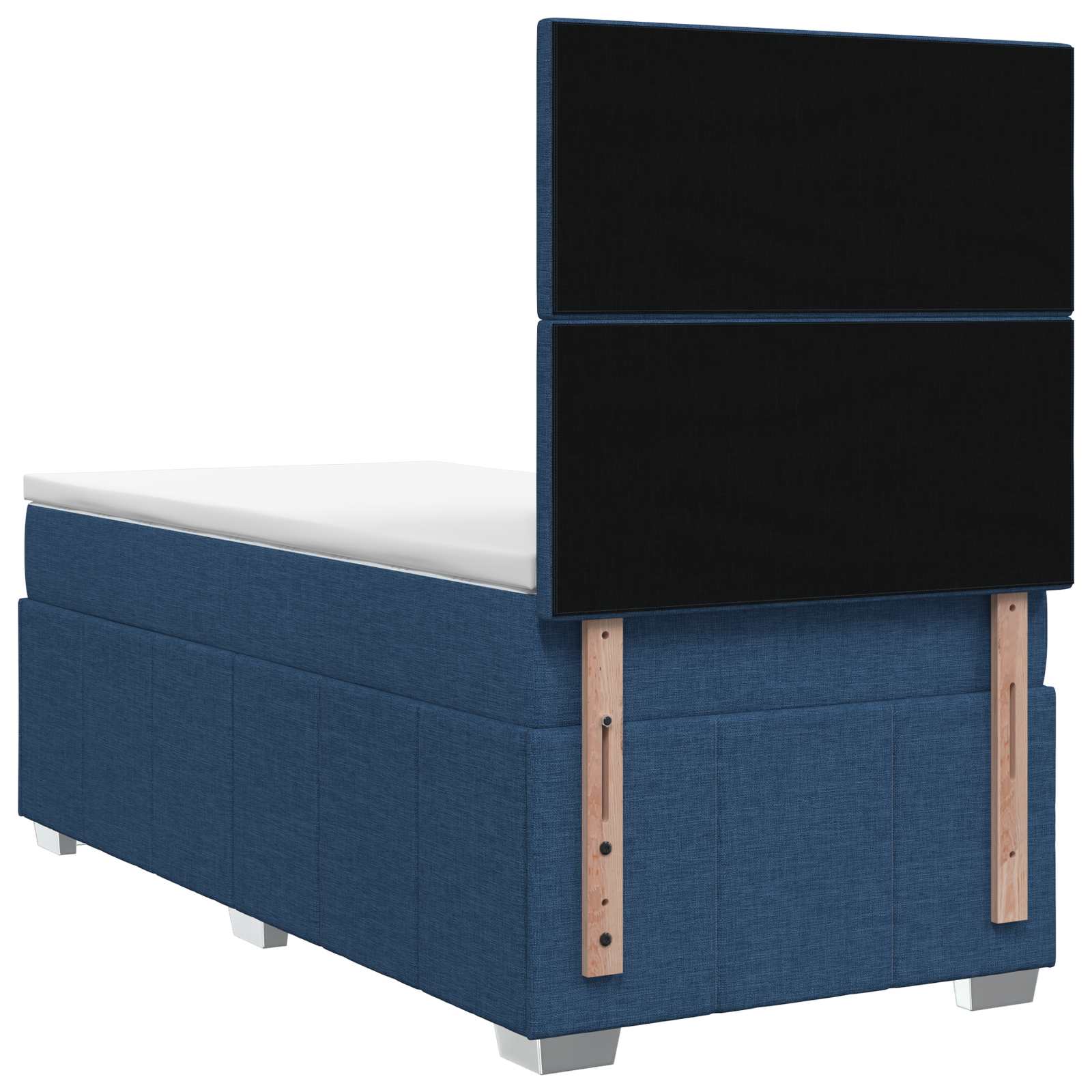 vidaXL Łóżko z box spring LED z materacem niebieski 90 x 200 cm
