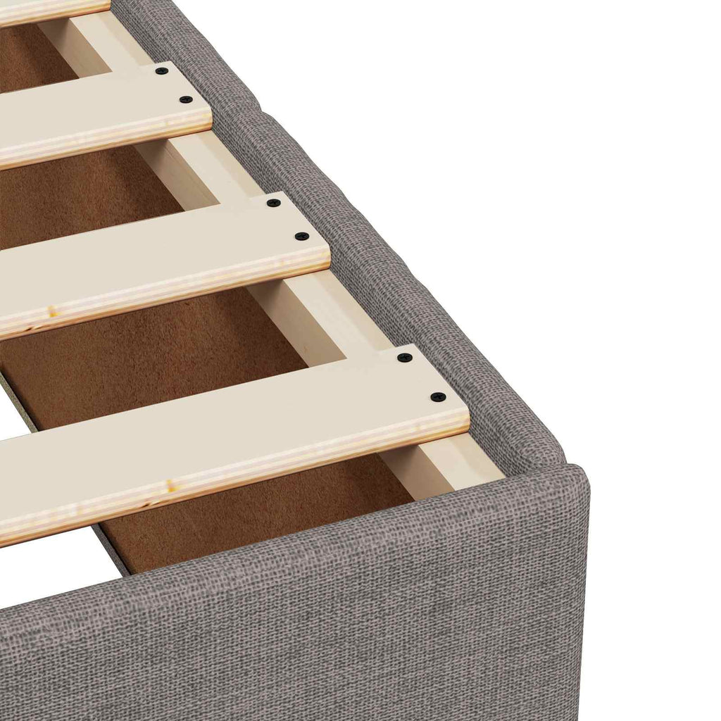 vidaXL Łóżko z box spring LED z materacem Ciemnoszary 90 x 200 cm