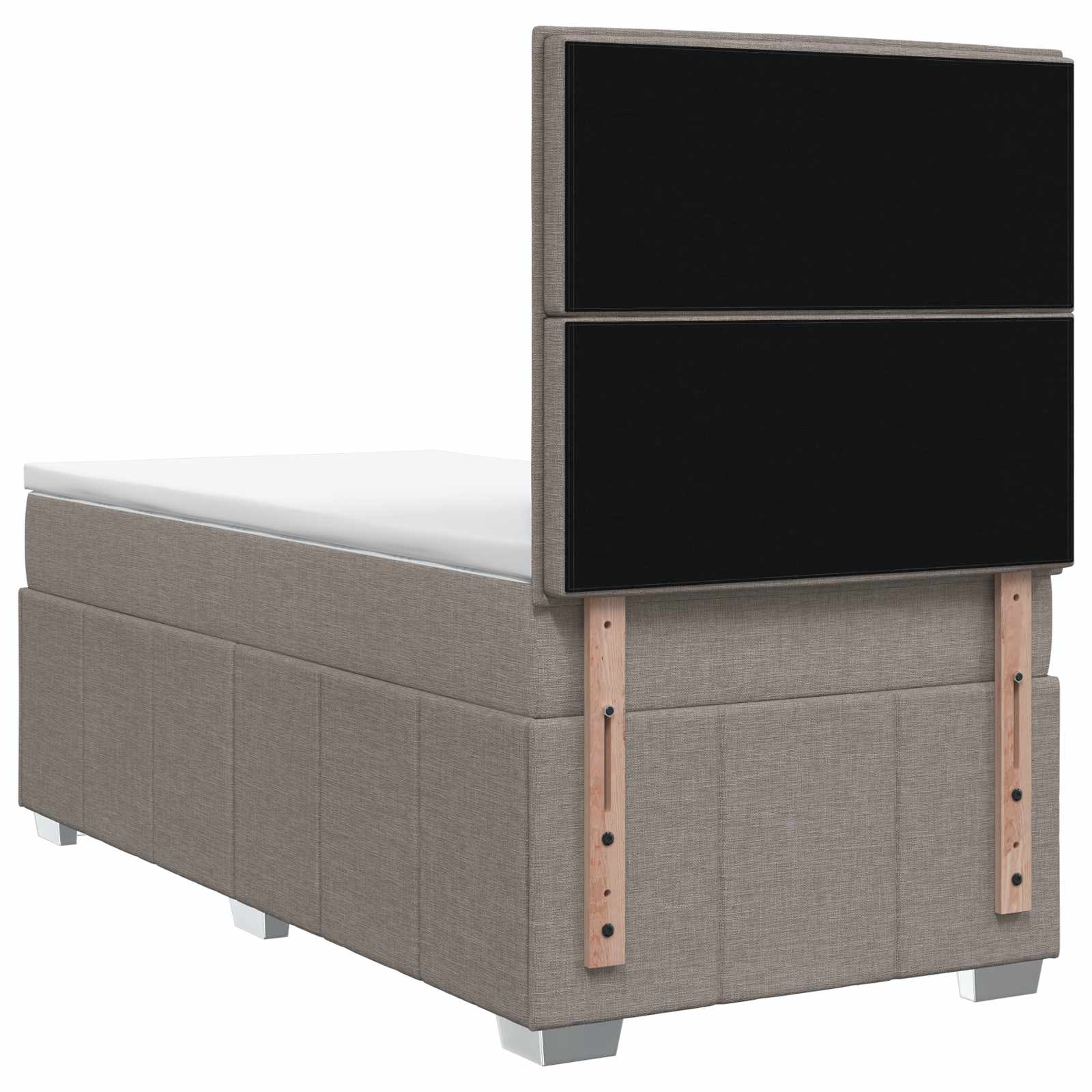 vidaXL Łóżko z box spring LED z materacem Ciemnoszary 90 x 200 cm