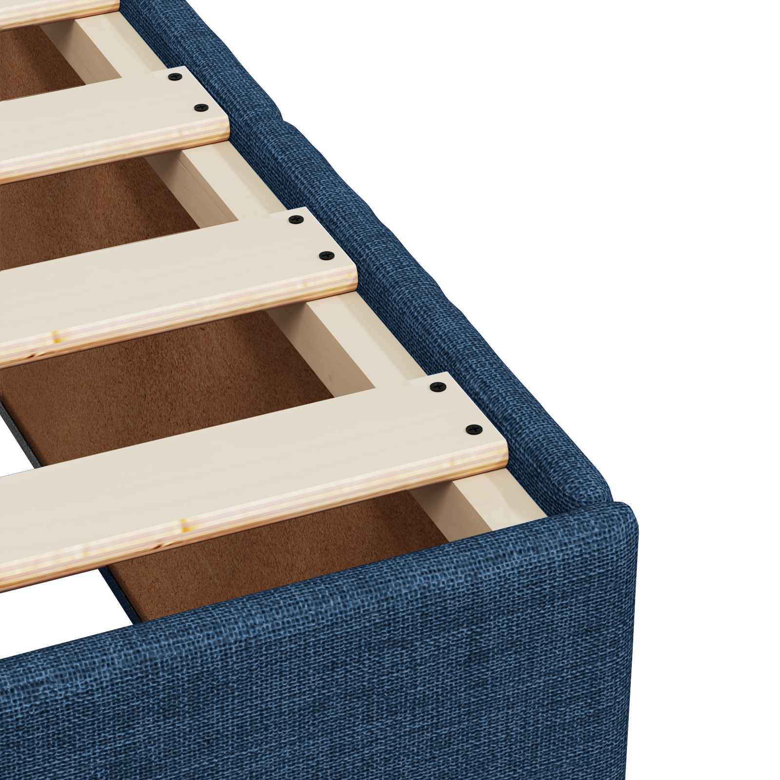 vidaXL Łóżko z box spring LED z materacem niebieski 90 x 200 cm