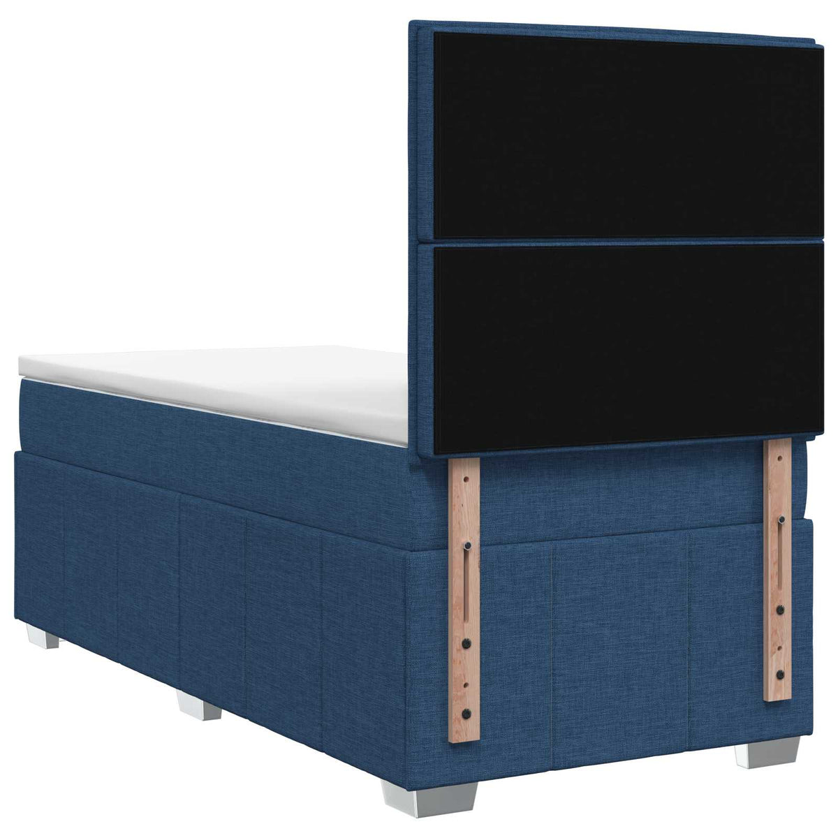 vidaXL Łóżko z box spring LED z materacem niebieski 100 x 200 cm